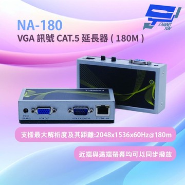 昌運監視器 HANWELL NA-180 VGA 訊號 CAT.5 延長器(180M) 停產(以MBS-301S出貨)
