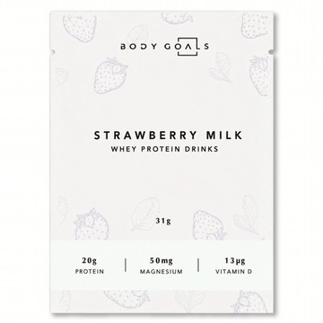 BODY GOALS 乳清蛋白飲草莓牛奶  31g  1個
