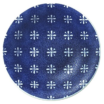 佐和陶瓷 皿 藍釉米紋系列-日本製 容量:120mL  13 x 2.5cm  藍釉米紋  1個