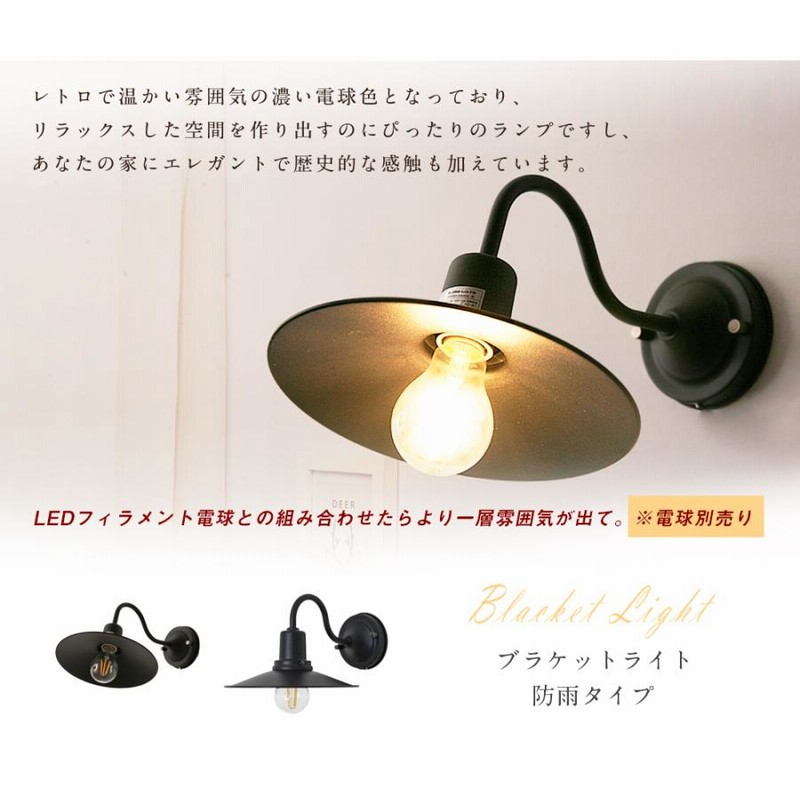 昭和レトロ・工業風 アンティーク傘型ブラケットライト・防雨型