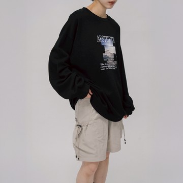 QUEENSHOP_F 情侶裝 長袖 內刷毛印圖造型衛衣 1/2 現+預 【01111012】