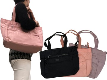 托特包購物大容量可a4資料夾主袋+外袋共五層尼龍布長背帶水瓶外袋