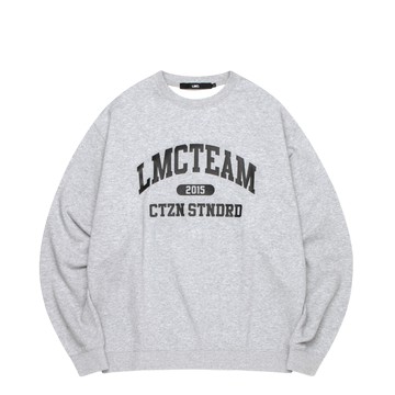 LMC TEAM ARCH COLLEGE SWEATSHIRT HEATHER GRAY