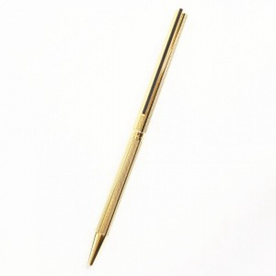 極美品■仏製 S.T.Dupont デュポン クラシックコレクション ミディアム軸 ツイスト スリム ボールペン ゴールド×ブラック ケース付き