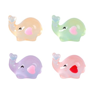 「探夢工藝品」微景觀創意可愛發夜光小象動物公仔裝飾品配件車載桌面微縮小擺件