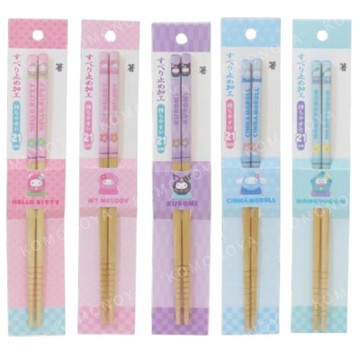 小禮堂 Sanrio 三麗鷗 天然竹筷 21cm (達摩款) Kitty 漢頓 大耳狗 美樂蒂