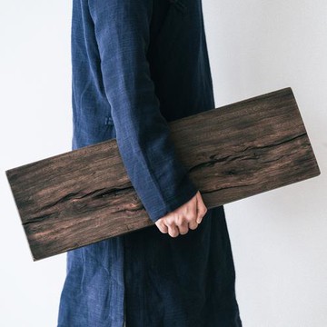 草木祠 黑檀木茶盤 自然紋路復古茶臺干泡盤家用小茶盤功夫茶具