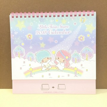 【震撼精品百貨】2018年曆 雙子星 2018 可立式雙面桌曆 震撼日式精品百貨