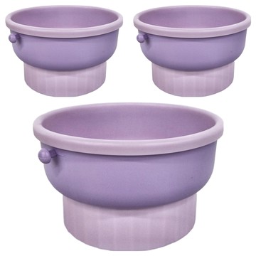 KOUJI叩吉好物 矽膠化妝刷清洗碗 S01 奶紫  290g  3個