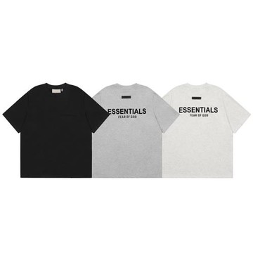 FOG復線ESSENTIALS壓膠字母t寬松圓領高街潮牌男女情侶短袖T恤