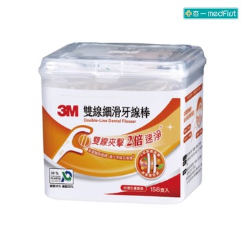 3M 細滑牙線棒-雙線 156支/盒【杏一】