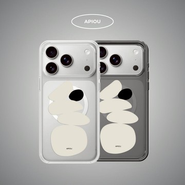 【APIOU】疊石 iPhone透明防摔保護殼 17/16/15/14/13 不發黃透明殼 現貨 台灣出貨 原創設計