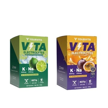 Vita機能型電解質粉 百香果口味 檸檬口味 各一盒 無添加糖 運動 健身 補水 電解質 電解質粉 檸檬 百香果 隨身包
