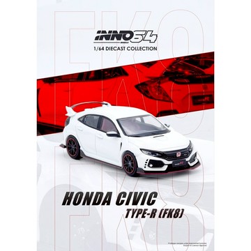 INNO64 1/64 本田 HONDA CIVIC TYPR-R (FK8) White