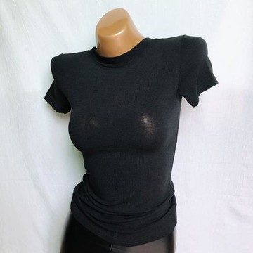 當天發 追逐夏光 氣質簡約短袖基本款修身T恤馬卡龍6色打底上衣Hm