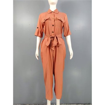 歐美外貿單春夏新款棉質氣質御姐個性唯美百搭舒適休閑日常連體褲