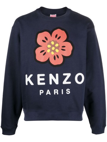 Kenzo - Boke Flower crew-neck sweatshirt - men - Cotton/Spandex/Elastane - XXL - Blue