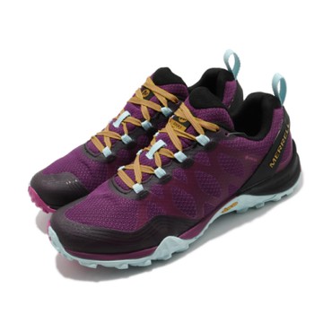 Merrell 戶外鞋 Siren 3 GTX 運動 女鞋 登山 越野 耐磨 黃金大底 防潑水 透氣 紫 藍 ML034994