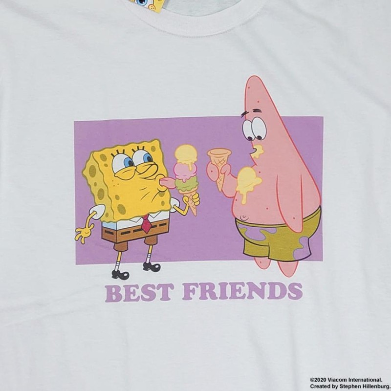 スポンジボブ Tシャツ キャラクター ティシャツ BEST FRIEND WITHICE