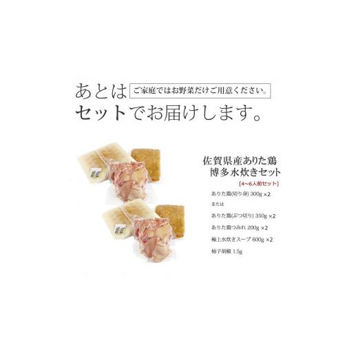 ふるさと納税 福岡県 大川市 博多水炊き（ありた鶏切り身・つみれ）セット 4〜6人前