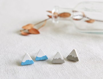 水泥耳環 / ふじさん富士山 / 耳環