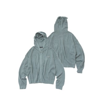 E’TREALOUEST - Hole Knit Double Zipper Sweater J-E101