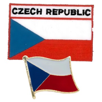 A-ONE 匯旺 捷克國旗刺繡 + 國旗別針  捷克