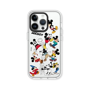RHINOSHIELD iPhone 16/Plus/Pro/Max Clear 透明防摔磁吸手機殼｜相機鍵按鈕版｜迪士尼-米奇-Sticker-各種米奇