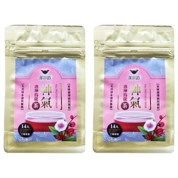 漢茶道 養身漢方草本三角茶包 神氣洛神烏龍茶 芳香迷人 清爽微酸增進食慾  4g  14入  2袋