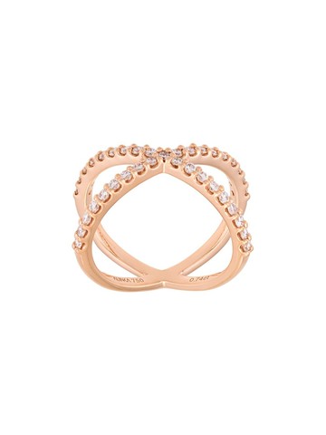 ALINKA - 'Katia' diamond ring - women - 18kt Rose Gold/Diamond - M - Metallic