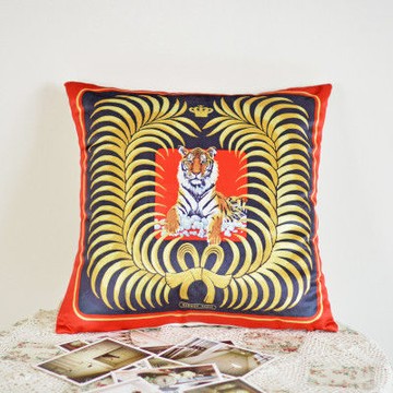 【協貿】簡約現代時尚創意老虎印花沙發方形抱枕含芯