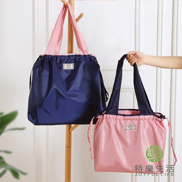 【JOYFUL LIFE 特樂生活】2入-便攜折疊防潑水輕量環保收納袋