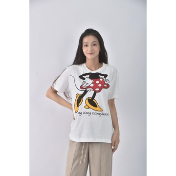 (M) disney棉質純棉米奇白色短袖上衣二手衣