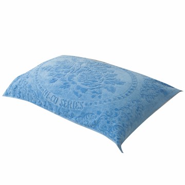 絨面緹花枕巾-80x48cm-2條入x1包-藍色-1包
