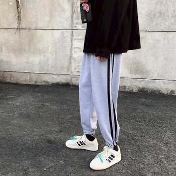 束腳九分褲男炸街潮牌ins春秋季薄款潮流百搭學生帥氣休閑運動褲