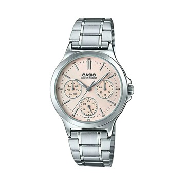 CASIO卡西歐 三眼鋼帶指針錶/LTP-V300D-4A