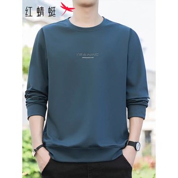 紅蜻蜓圓領衛衣男士休閑打底衫2026年春秋季新款上衣長袖t恤男T冬