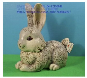 美國ENESCO精品 Jim Shore 愛木小灣 庭園小白兔 ★值得您珍藏★ 夢想家精品生活家飾