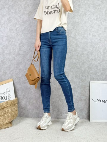 俐落丹寧・彈力收腳顯瘦牛仔褲