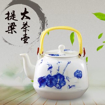 冷水壺 陶瓷大號茶壺 青花瓷耐高溫家用涼水壺 大容量單壺帶過濾