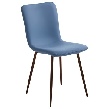 E-home Daisy戴希布面簡約餐椅 LKC014C-bl 藍色 穩固耐用  1個