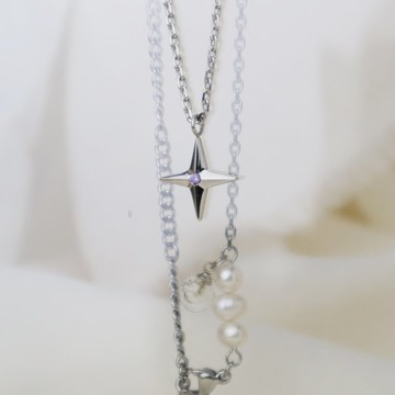 (新品)擴香項鍊-十字星珍珠款(附絨布袋)