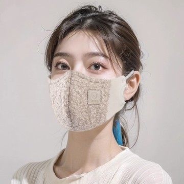 💥台灣現貨💥【多色可選】冬季加厚毛絨口罩 冬季口罩 保暖口罩 立体显脸小 高颜值 加绒口罩 时尚 保暖 户外防风防寒口罩