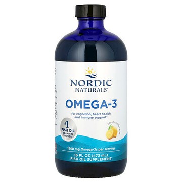 Nordic Naturals, Omega-3 脂肪酸，檸檬味，1560 毫克，16 液量盎司（473 毫升）
