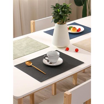 北歐風奢華皮革餐墊酒店圓桌餐墊西餐墊防水防油餐廳高級感輕奢