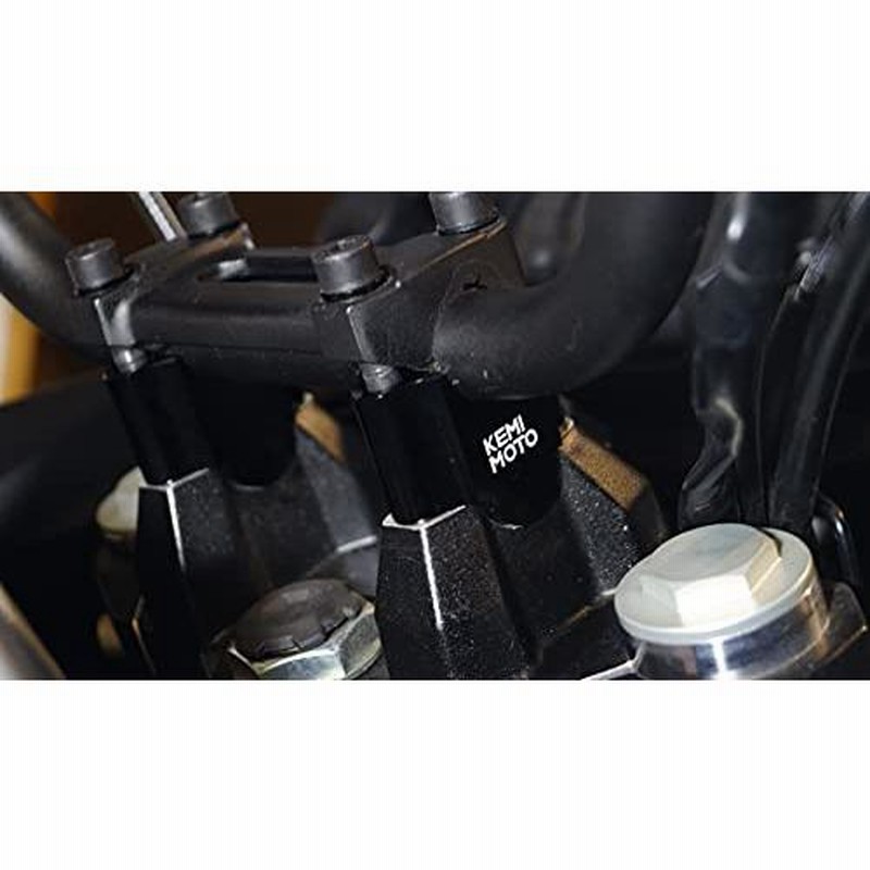 世界的に kemimoto ハンドルポスト 30mmアップ バイク ハンドルスペーサー 汎用 8インチ φ22mm 22.2mmバー ハンドルバー  ラ