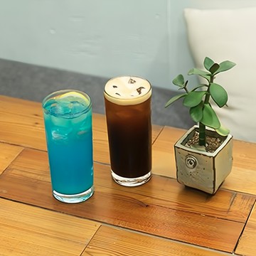 Narsha Living 玻璃高球杯 480毫升  黑色  2個