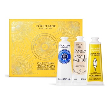L’OCCITANE 歐舒丹 普羅旺斯護手霜三入禮盒(30mlX3)[乳油木+橙花蘭花+果漾馬鞭草]-國際航空版