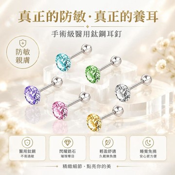 💥台灣出貨💥爆款鋯石耳釘 5A鋯石養耳棒 鈦鋼隱形耳棒 抗過敏養耳針 養耳洞 316L不鏽鋼針耳飾 耳骨 耳窩 耳釘