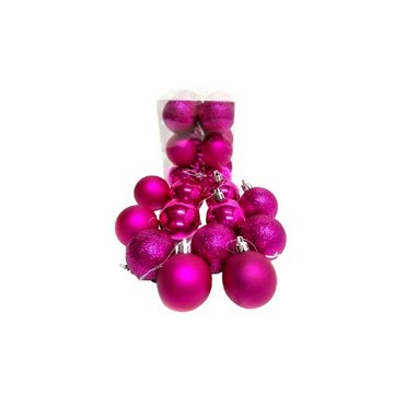 MODACore 摩達客 聖誕樹球飾掛飾 霧亮混款電鍍球 5cm 粉紫梅 24個